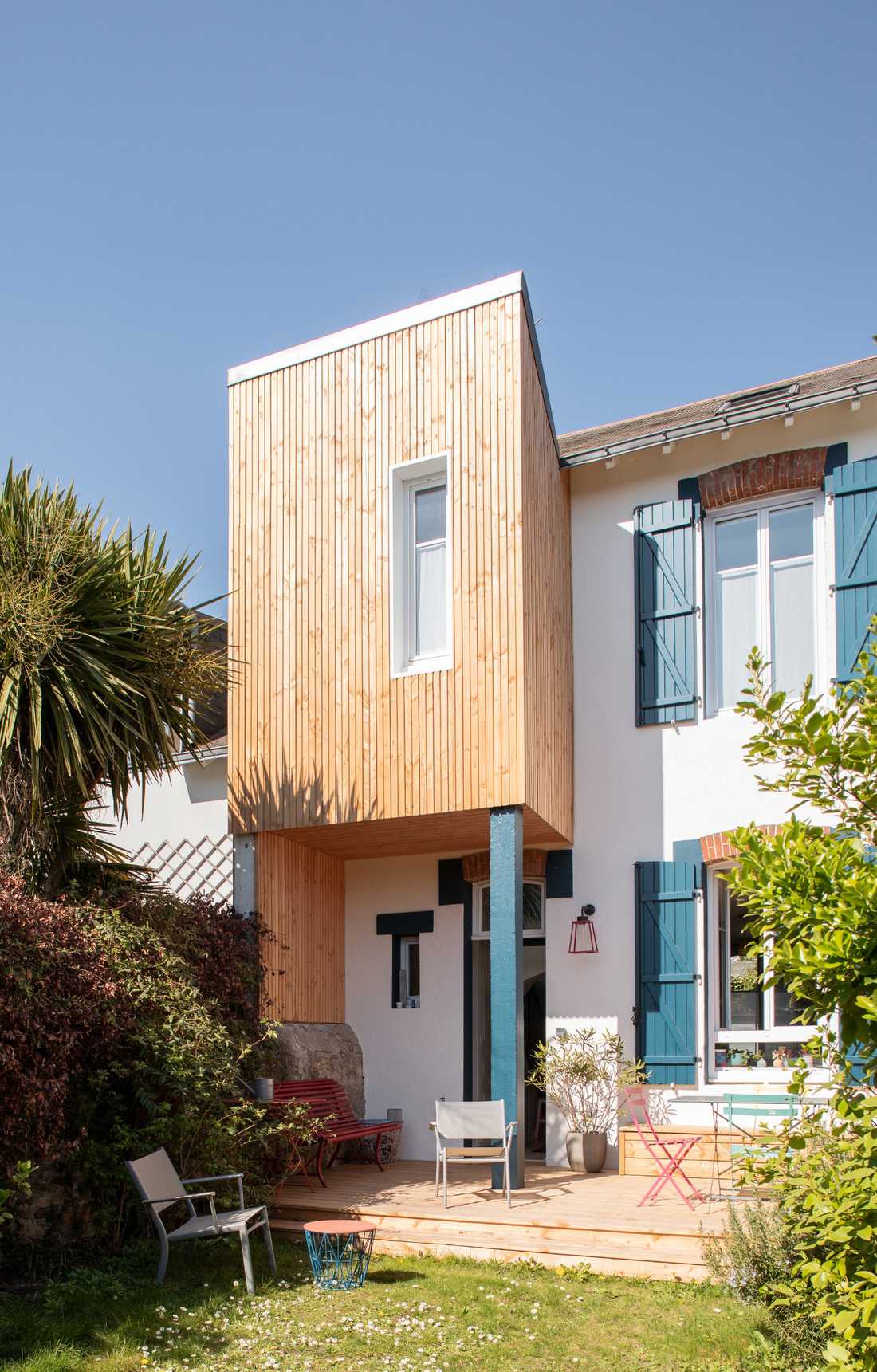 Extension d'une maison de ville conçue par un architecte à Biarritz