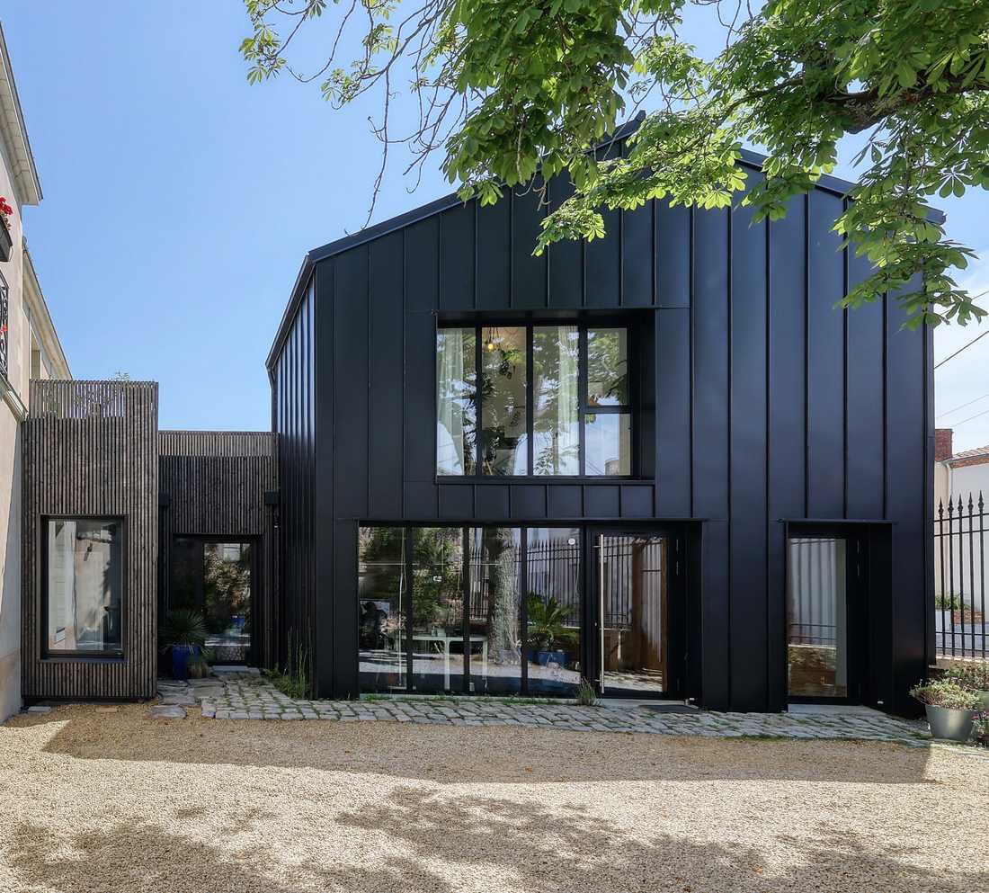 extension-contemporaine-maison-ancienne à Biarritz